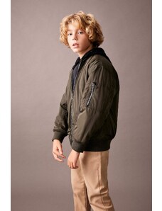DEFACTO Boy Double Sided College Collar Bomber Jacket