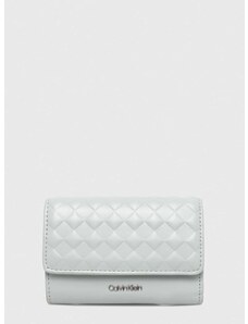 Peněženka Calvin Klein šedá barva, K60K611896
