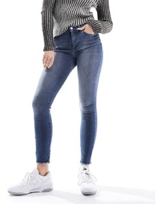 ASOS DESIGN denim sculpt skinny jean in rinse wash-Blue