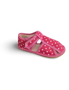 Baby bare shoes Bačkory Baby Bare Pink dot