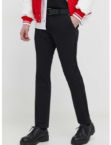 Kalhoty Tommy Jeans pánské, černá barva, přiléhavé, DM0DM19166