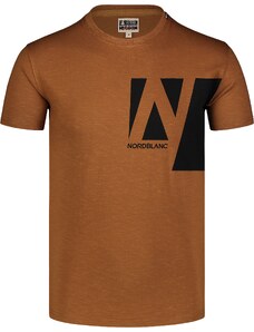 Nordblanc Hnědé pánské bavlněné tričko ETHOS