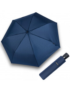 Bugatti Buddy Duo - pánský plně automatický skládací deštník, modrá, plná barva