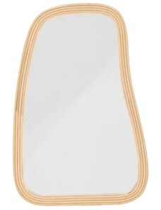 Ratanové závěsné zrcadlo Bloomingville Kobe 55 x 36 cm