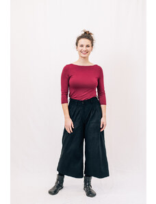 Manšestrové culottes Michele černé