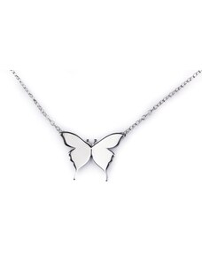 Mountaino Stříbrný náhrdelník Motýl - 925/1000 Ag