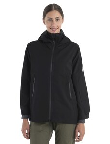 Dámská merino bunda ICEBREAKER Wmns Merino Shell+ Peak Hooded Jacket, Black velikost: XS