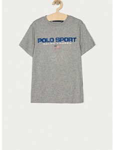 Dětské tričko Polo Ralph Lauren šedá barva