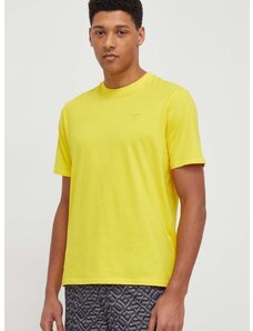 Bavlněné tričko Guess žlutá barva, s aplikací, F3GI00 K8HM0