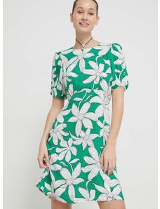 Šaty Desigual NASHVILLE zelená barva, mini, 24SWVW36