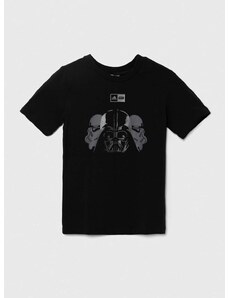 Dětské tričko adidas x Star Wars černá barva, s potiskem