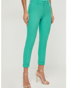 Kalhoty Liu Jo dámské, zelená barva, fason cargo, high waist