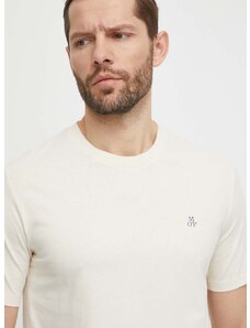 Bavlněné tričko Marc O'Polo béžová barva