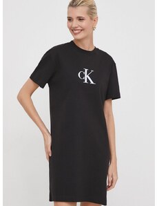 Bavlněné šaty Calvin Klein Jeans černá barva, mini, J20J223434