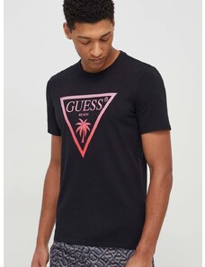 Tričko Guess černá barva, s potiskem, F4GI00 J1311
