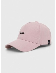 Bavlněná baseballová čepice BALR růžová barva, s aplikací, B6110 1061