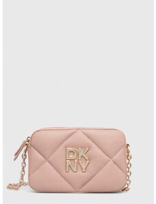 Kožená kabelka Dkny růžová barva, R41EBB85