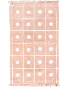 bonprix Koupelnový kobereček s puntíky a třásněmi Béžová
