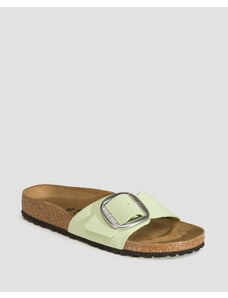 Zelené dámské pantofle Birkenstock Madrid Big Buckle Nubuck Leather