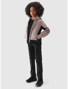4F Dívčí trekové kalhoty 2v1 4Way Stretch - černé