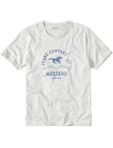 Pánské tričko s krátkým rukávem Mustang 4223-2100 šedý melír