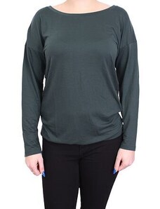 Tričko pro ženy s dlouhým rukávem Pleas 180779 tm. zelená