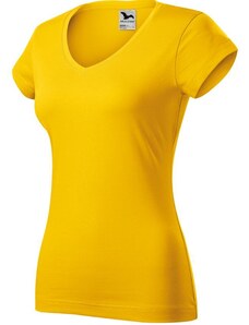 Dámské tričko Malfini Fit V-neck žlutá