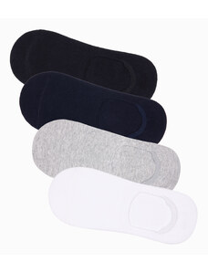 Ombre Clothing Pánské ponožky na nohy 4-pack - mix barev OM-SOSS-0104