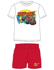Chlapecké pyžamo - Plamínek a čtyřkoláci 5204115, bílá / červená