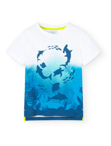 Bílé tričko Boboli podmořský svět
