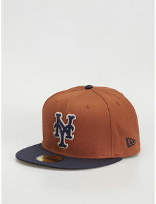 New Era Boucle 59Fifty New York Mets (brown/navy)hnědá