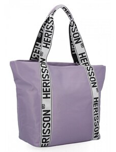Herisson Barebag Velká dámská nylonová shopper kabelka přes rameno světlá fialová