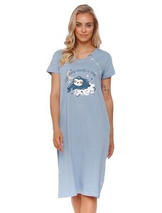DN Nightwear Mateřská noční košilka Lenochod modrá