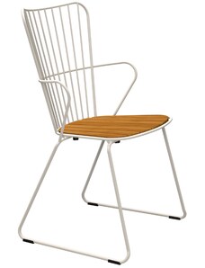 Bílá kovová zahradní židle HOUE Paon