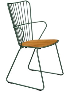 Zelená kovová zahradní židle HOUE Paon