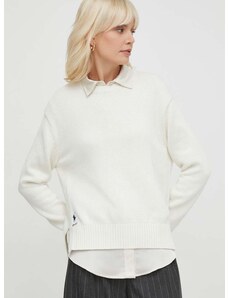 Bavlněný svetr Polo Ralph Lauren béžová barva, lehký, 211898583