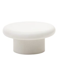 Bílý cementový zahradní stolek Kave Home Addaia 90 cm