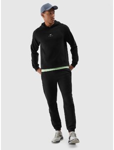 4F Pánské tepláky typu jogger z organické bavlny - černé