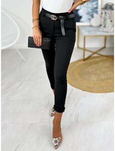 Elegantní elastické kalhoty Bow černé