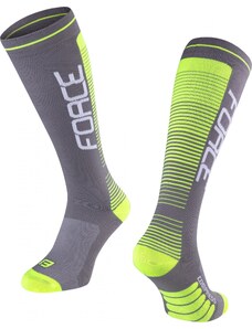 FORCE ponožky F COMPRESS, šedo-fluo