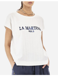 LA MARTINA TRIČKO T-SHIRT ΚΜ WOMAN T_SHIRT SINGLE JERSEY JA