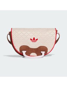 Adidas Taška Trefoil Monogram Jacquard Suede Satchel