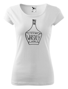 Roni Syvin + Adler/Malfini Ručně malované dámské bavlněné tričko - Whiskey