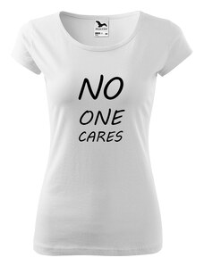 Roni Syvin + Adler/Malfini Ručně malované dámské bavlněné tričko - No One Cares