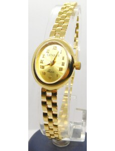 Klenoty Budín Dámské luxusní společenské zlaté hodinky GENEVE 19,50cm 585/16,23gr HKH02