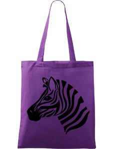Roni Syvin + Adler/Malfini Ručně malovaná menší plátěná taška - Zebra