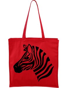 Roni Syvin + Adler/Malfini Ručně malovaná větší plátěná taška - Zebra