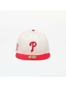 Kšiltovka New Era Philadelphia Phillies 59FIFTY Fitted Cap Ivory/ Front Door Red