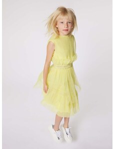 Dívčí šaty Karl Lagerfeld žlutá barva, midi