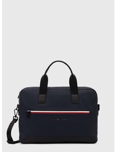 Taška na notebook Tommy Hilfiger tmavomodrá barva